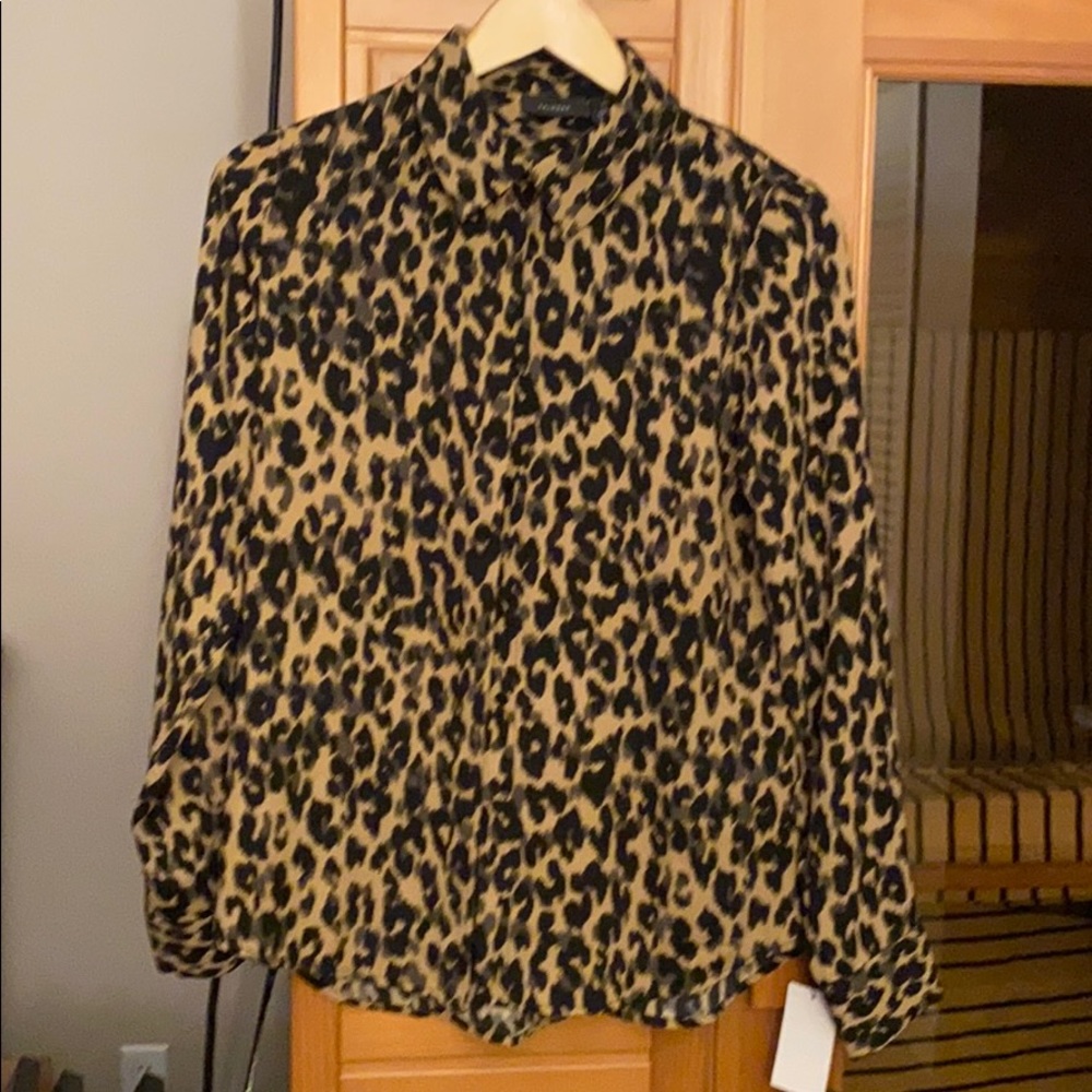 Halogen from Nordstrom Cheetah Print blouse